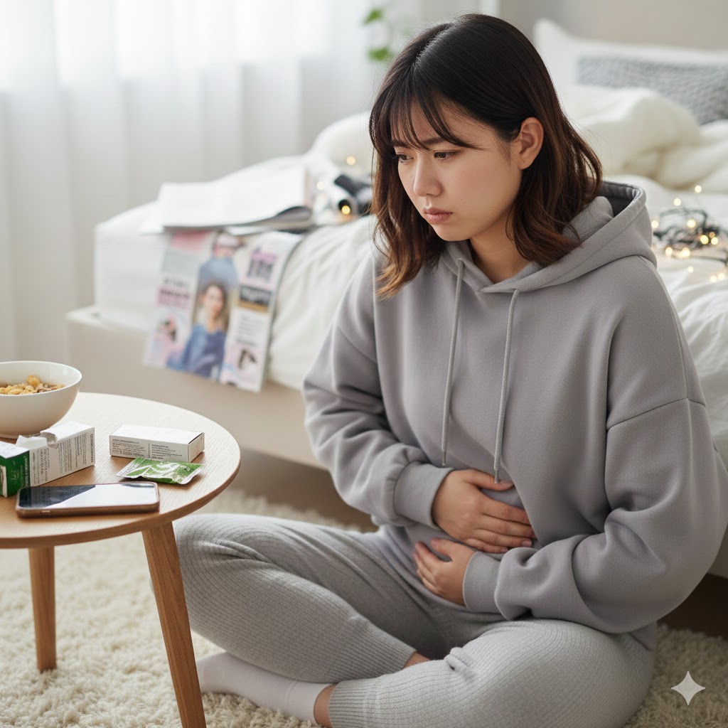 便秘に悩む女性