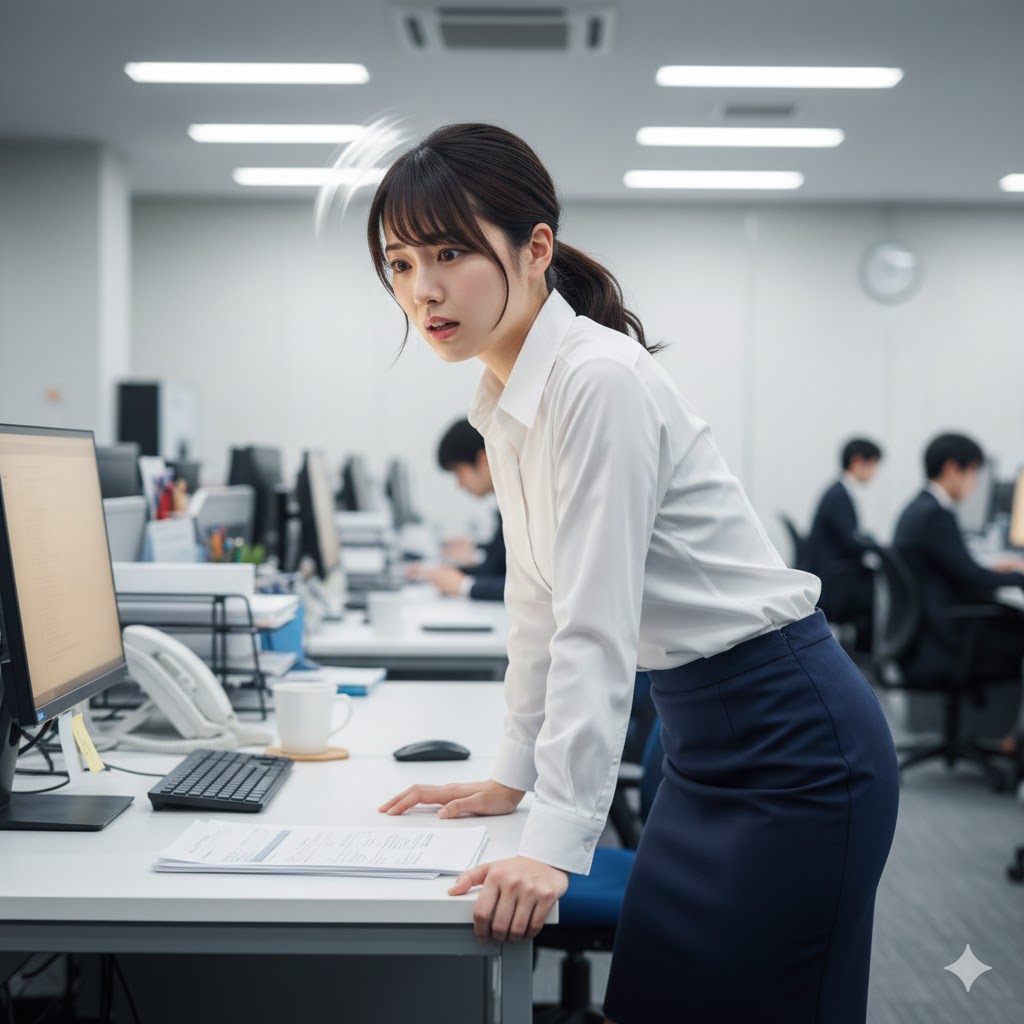 メニエール氏病に悩む女性