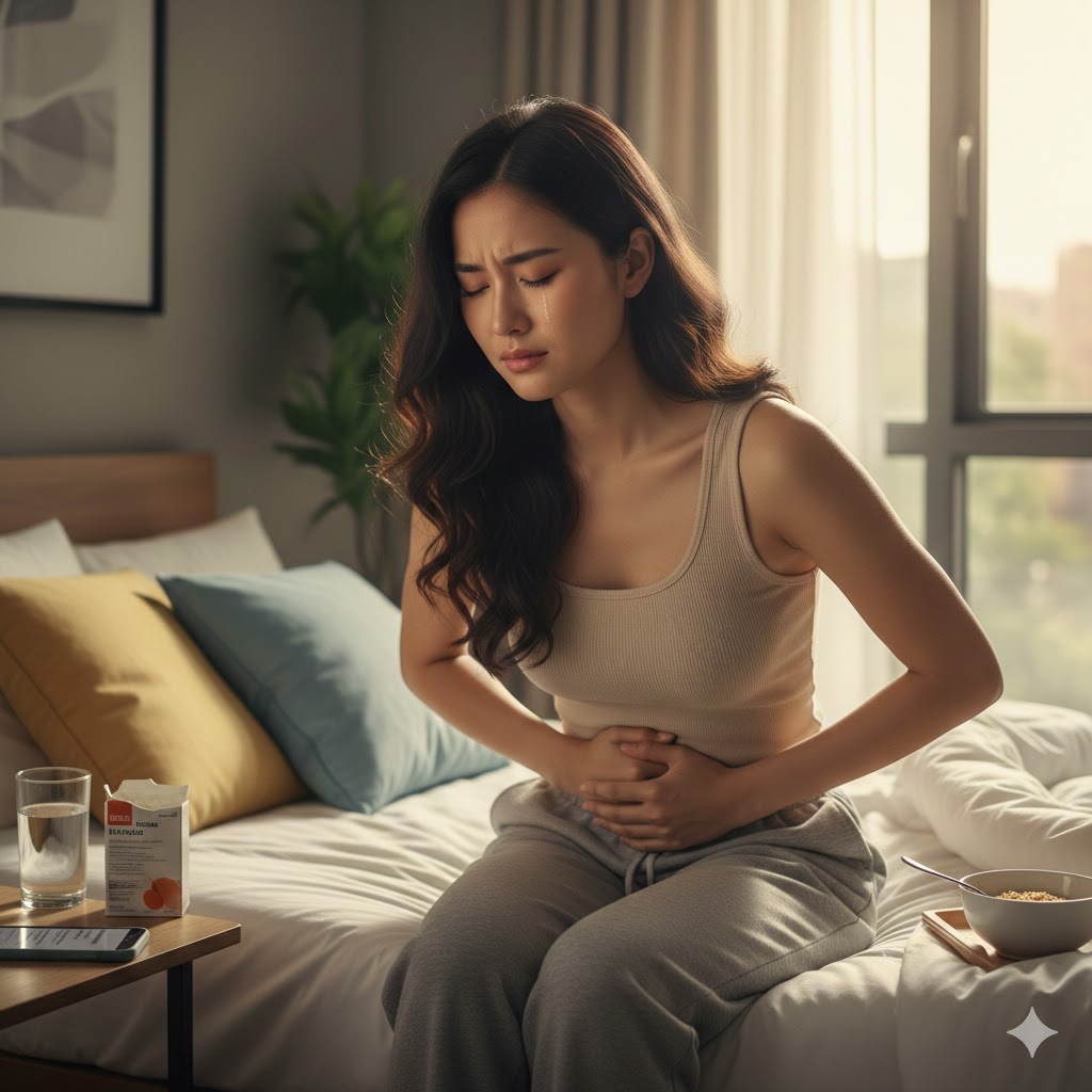 IBSに苦しむ女性