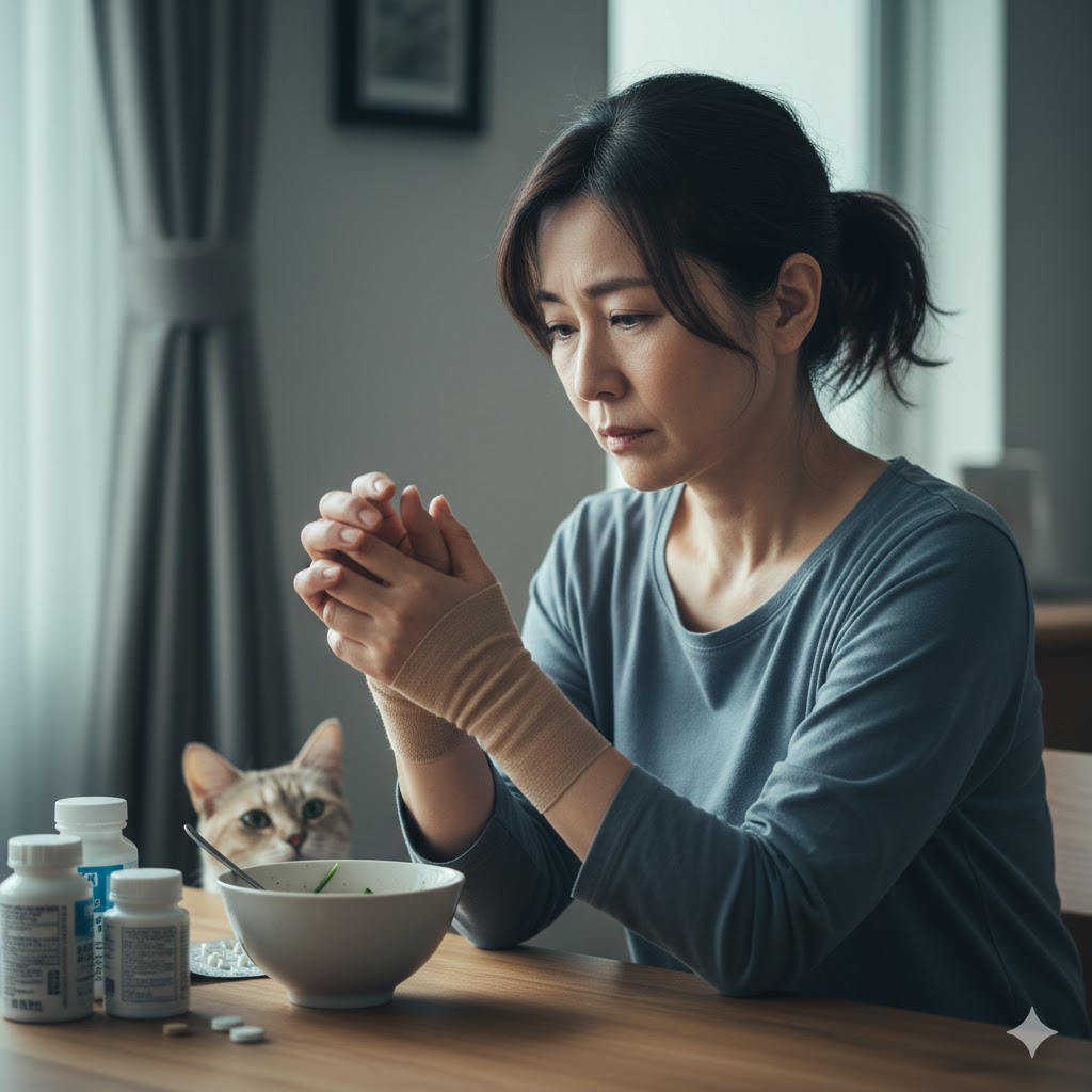 リウマチに悩む女性