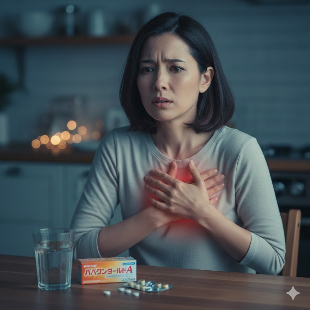 動悸がしている女性