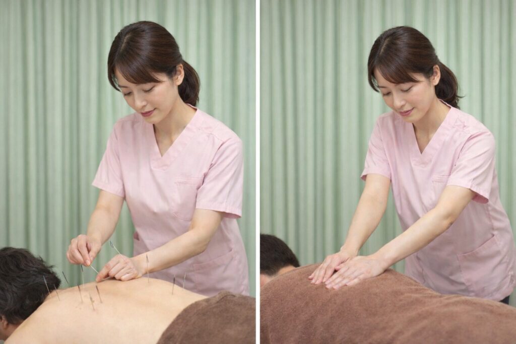 池袋の癒しの森指圧鍼灸院で鍼灸治療や指圧マッサージを行う女性スタッフ